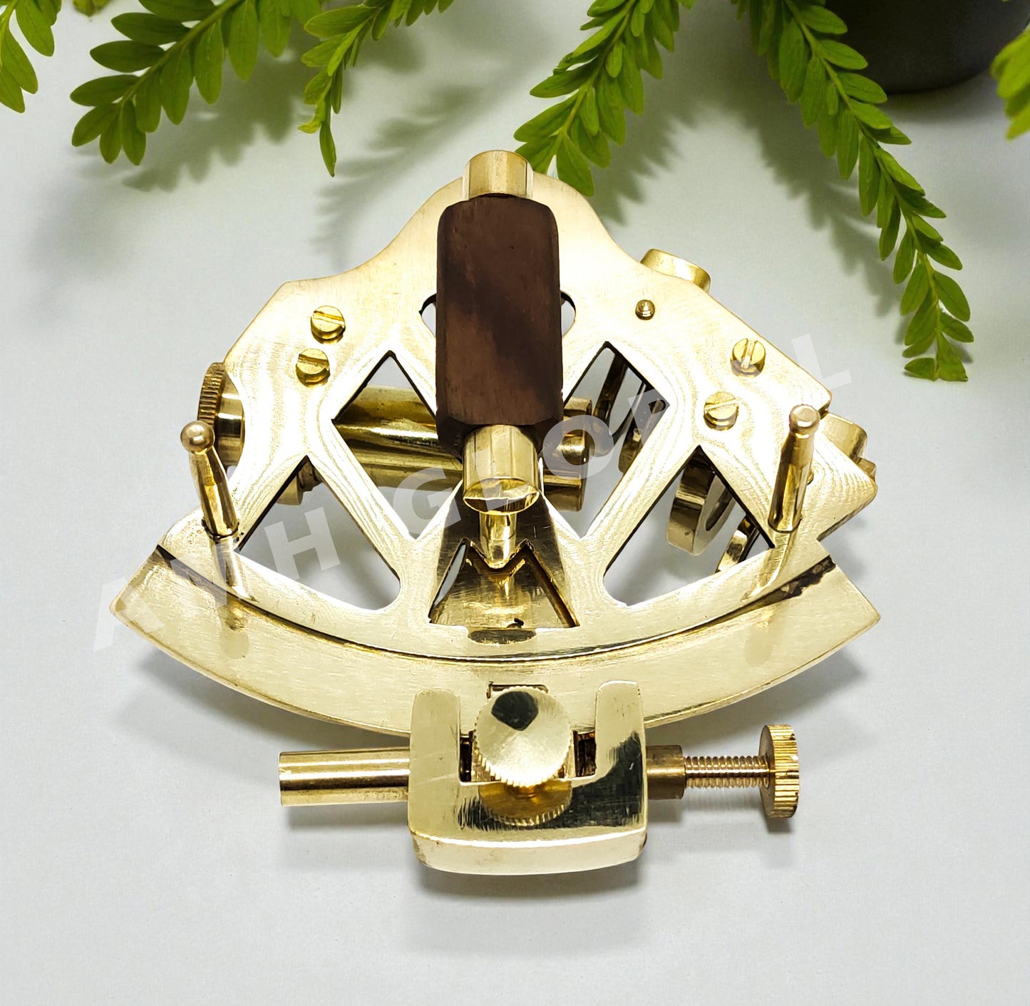 Brass Nautical Sextant 3” • Shiny Brass Finish • Sailor & Maritime Decor
