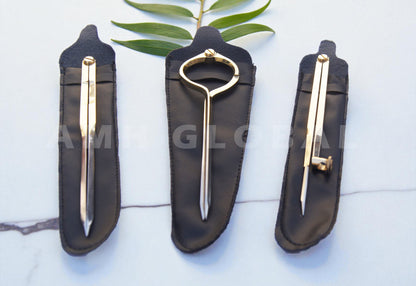 Brass Nautical Chart Divider - 8 Inch, Marine Navigation Tool - Stainless Steel Tips