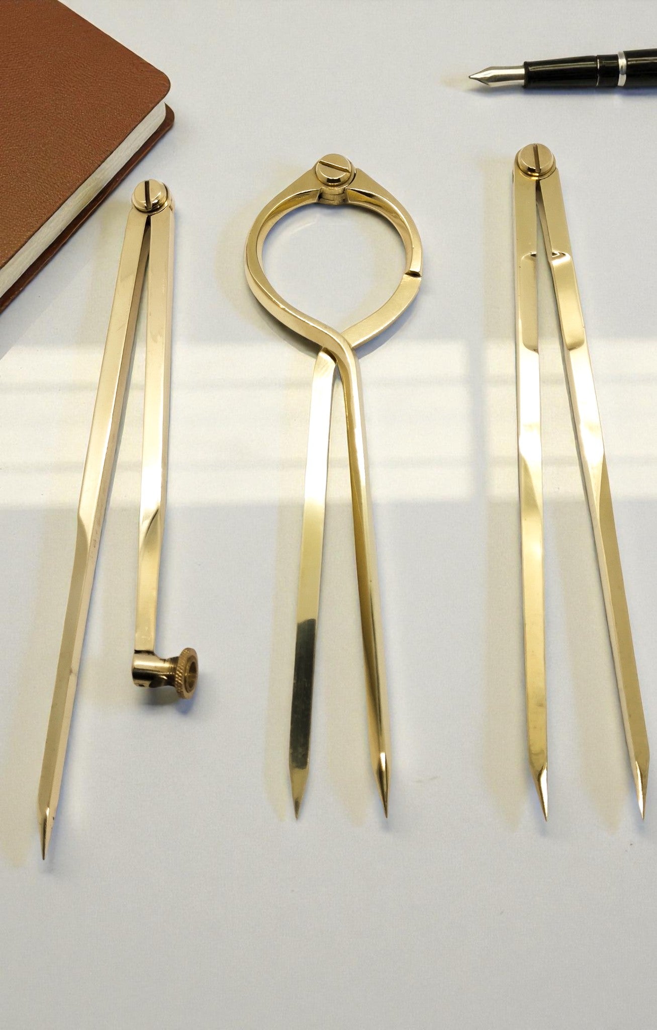 Brass Nautical Chart Divider - 8 Inch, Marine Navigation Tool - Solid Brass Tips